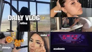 DAILY VLOG: rotina, academia, limpeza, make, almoço 💗 - Maria Clara