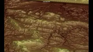 Зюраткуль. Южный Урал. Модель карты 640х440мм