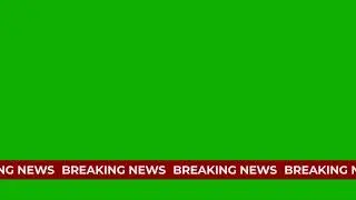 Breaking news ticker scrolling text on green background #animation