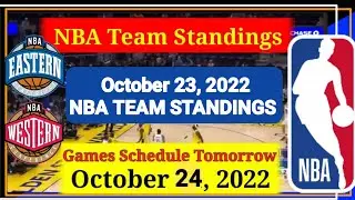 NBA STANDINGS NBA SCHEDULE Today Oct 23 2022/23 #NBA #STADINGS