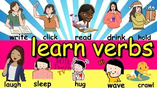 Explain Action Verbs to Grade 1 Kids - Learn Verbs - Doing words - Action words