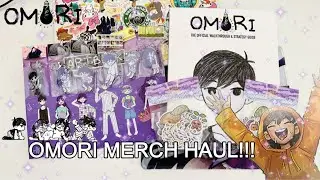 OMORI MERCH HAUL UNBOXING!!! (omori walkthrough, art book and more!)