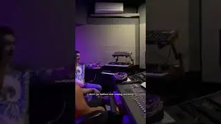 Our studio manager teaching studio etiquette to our music production student