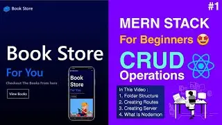 MERN STACK PROJECT FOR BEGINNERS | CRUD OPERATIONS | BOOK STORE PROJECT | PART - 1|