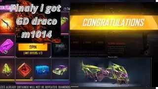 Finaly i got Green Draco M1014 🤣🤣🤣🤣😂🔥 || Get  M1014 in one spin trick || garena free fire