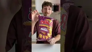 Trying snacks from a Spanish supermarket