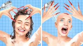 ¡PROBLEMAS LOCOS DE CHICAS CON UÑAS LARGAS! Momentos Relatables de la Escuela Secundaria