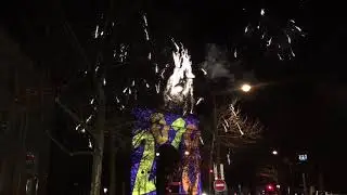 Firework in Paris 2018 new year