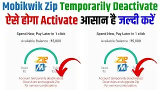 Account Temporarily Deactivated Clear Dues and Upgrade Zip For Service Continuation | Mobikwik Zip