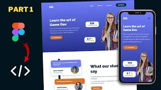 Figma To Real Website | Responsive Homepage | HTML, CSS & JavaScript | Part 1