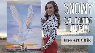 Snowy Owl Oil Painting Tutorial - By Artist, Andrea Kirk | The Art Chik