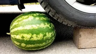 A watermelon vs car    Mouz tv