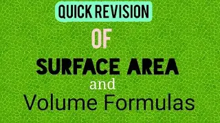 Surface Area and Volume Formulas