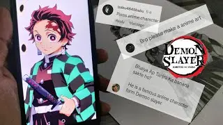 Drawing Tanjiro Kamado from Demon Slayer 😈 / Anime Drawing