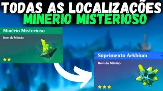 MINÉRIO MISTERIOSO (TODAS AS LOCALIZAÇÕES) - GENSHIN IMPACT