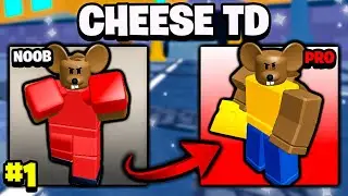 I Got Cheese Yeeter And Defeated Medium Mode! Noob To Pro Ep 1 - Cheese TD