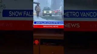 Snow fall in Metro Vancouver Canada