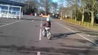 Roisin learning to ride her bike