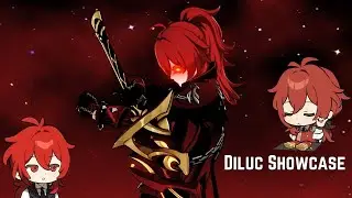 C6  Diluc with R5 Wolf's Gravestone showcase | Genshin Impact