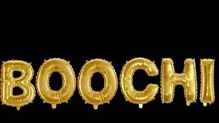 Boochi - animation: Personal Name animation, black screen effect, balloon letters