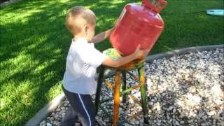 Louis wanted to make an obstacle course.  May 2016