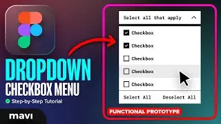 Create a CHECKBOX DROPDOWN MENU in Figma (Tutorial)