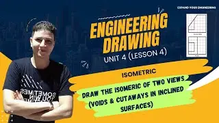 Drawing isometric lesson 4 | المنظور الهندسى الدرس الرابع