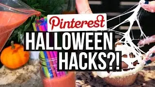 Pinterest Recipes Tested || HALLOWEEN HACKS Edition!!