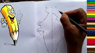 भारत का नक्शा कैसे बनाएं/ bharat ka naksha banane ka Aasan tarika/ India ka map Kaise banaen
