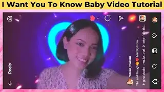 Neon heart tunnel black screen background effect | I want you to know baby video trend edit tutorial
