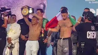 AFICIÓN EXPLOTA CON PITBULL CRUZ & RAYO VALENZUELA PESAJE CALIENTE