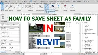 Revit tutorial:  Saving sheet as family in Revit 