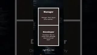#manager  vs #developer