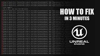 How to FIX Accessed None Trying To Read Property ERROR in Unreal Engine 5