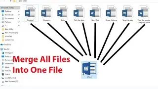 How to Merge MS Word Files Into One Document |  Merge MS Word Multiple Files Into One File Document