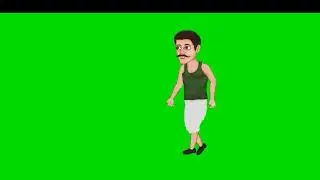 waking with talking man, with green screen animation free download