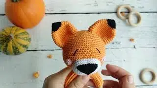 Грызунок крючком «Лисичка» | Crochet rattle Fox | Kimulechka