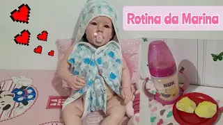 Rotina da minha bebê reborn Marina