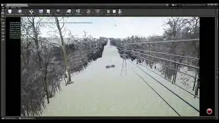 Wind gust effects on a multirotor near powerlines - part 1 third view