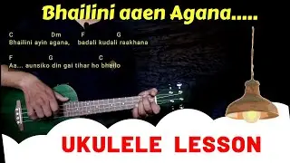 Bhailini aaen Aagana | Ukulele Lesson | Tihar Song | Astha & Susan Maskey (Aama Chhori Version)