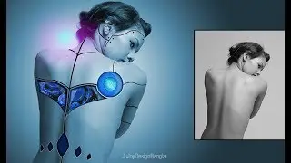 Robot 2.0 Girl | How to make robot effect in Photoshop