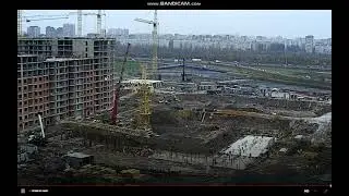 Монтаж башенного крана кб 581. Часть 7. Установка противовесной консоли.