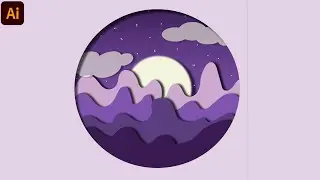 How to Create a Night Paper Cut Out Effect in Adobe Illustrator