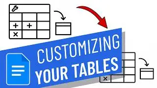 Customizing your Tables in google docs