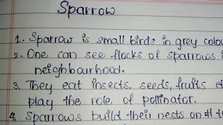 10 lines on Sparrow in English 2021