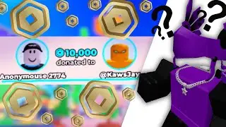 A MYSTERIOUS PERSON BLIMPED ME IN PLS DONATE!! (10,000 Robux)