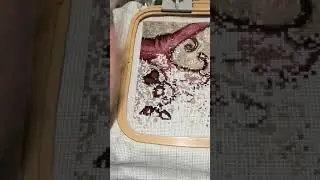 Синяя сова. Вышивка крестом.