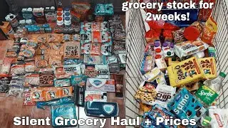 Silent Grocery Haul + Prices (stocks for 2weeks) 🥩