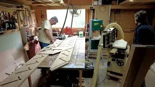 Creating a solid oak open tread staircase.