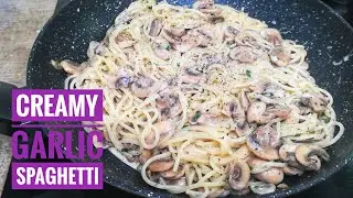 Creamy garlic mushroom spaghetti ❗ EASIER METHOD ❗